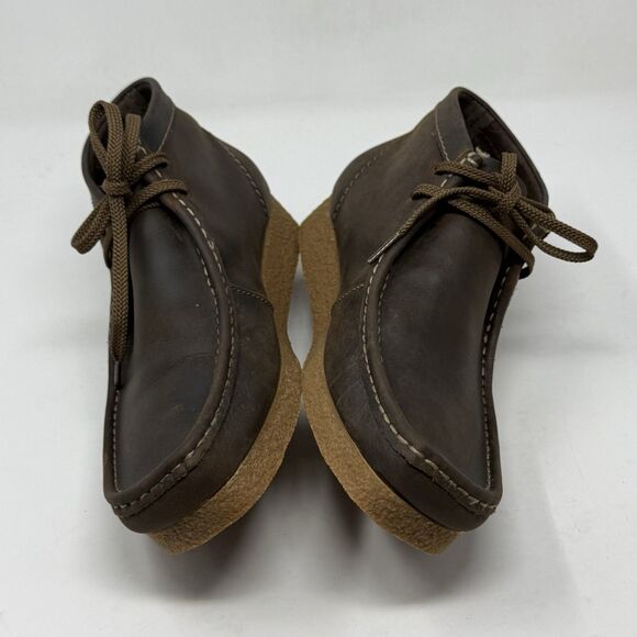 Clarks Shacre Moc Toe Chukka Boots Mens 10 M Brown Leather Crepe Soles NO INSOLE main image 9